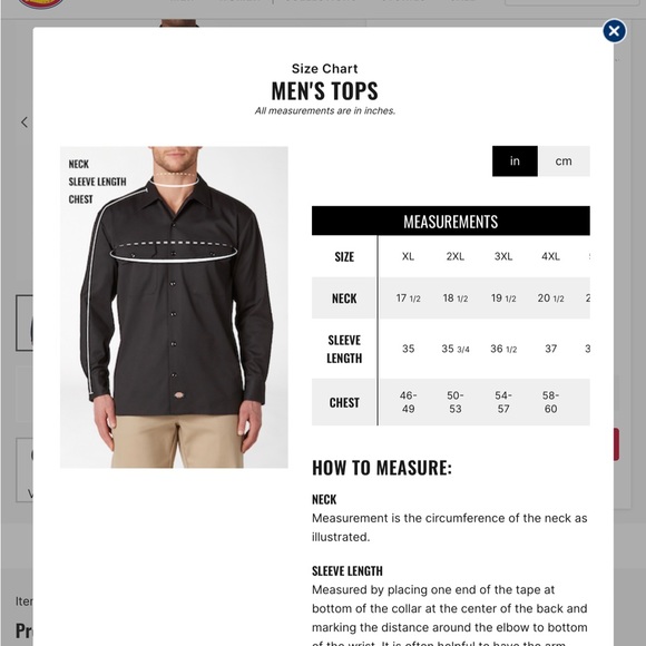 Dickie’s workwear long sleeve shirt - Picture 4 of 4